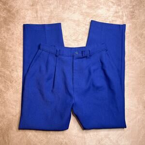 Vintage 80s Levi's Bend Over Pants Trousers High Rise Pleated Blue Preppy Formal